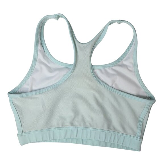 Adidas Unpadded Sports Bra Mint Green Large Lined Racerback Pullover Logo AF5001 - Picture 4 of 7
